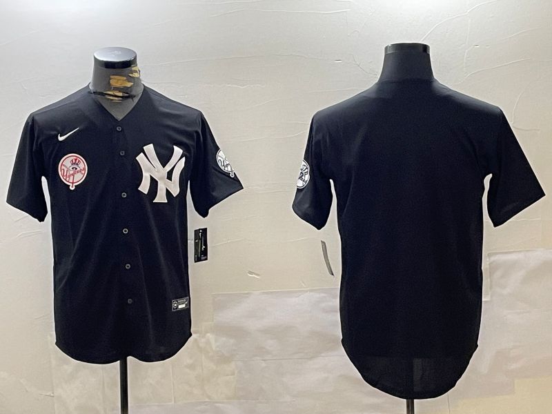 Men New York Yankees Blank Black Fashion Game Nike 2024 MLB Jersey style 2